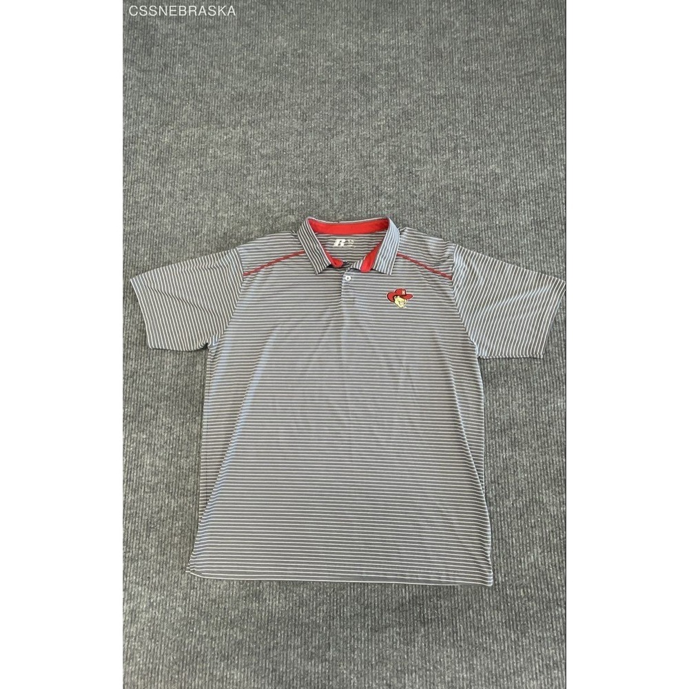 Rugby Gray/Red Nebraska Cornhuskers Polo Shirt Mens - Size XL